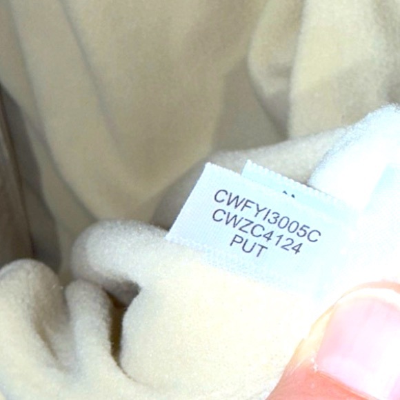 Calvin Klein Men’s Raincoat Jacket Sz M Hooded Beige Full Zip Two Pockets - Picture 13 of 13